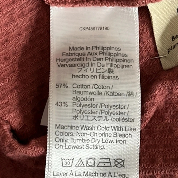 Madewell Seersucker Button Shoulder Top in Vintage Quartz - Size XXS - Picture 8 of 9